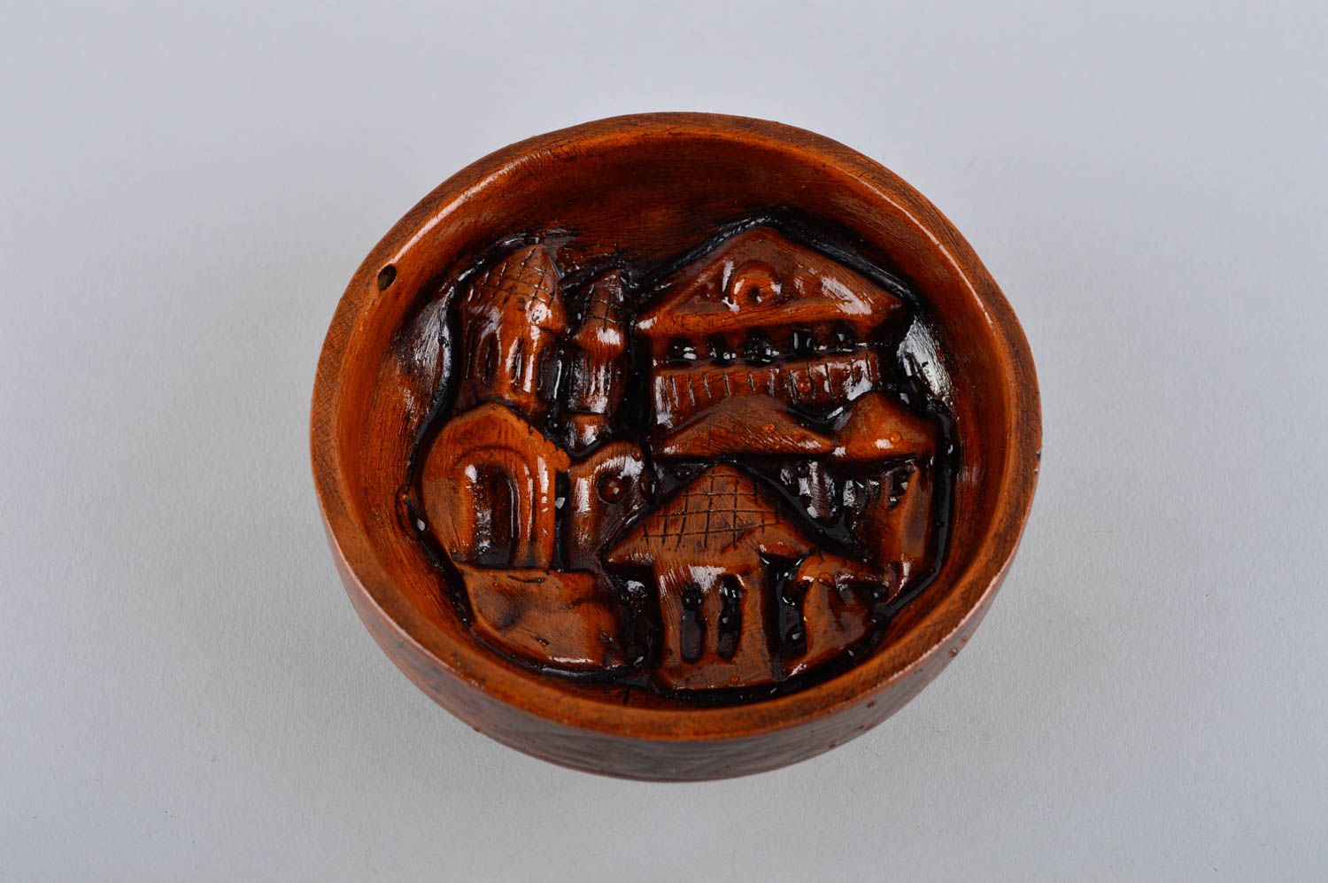 Trinkbecher Ton handmade Schale aus Ton ausgefallenes Geschenk Keramik Geschirr foto 2