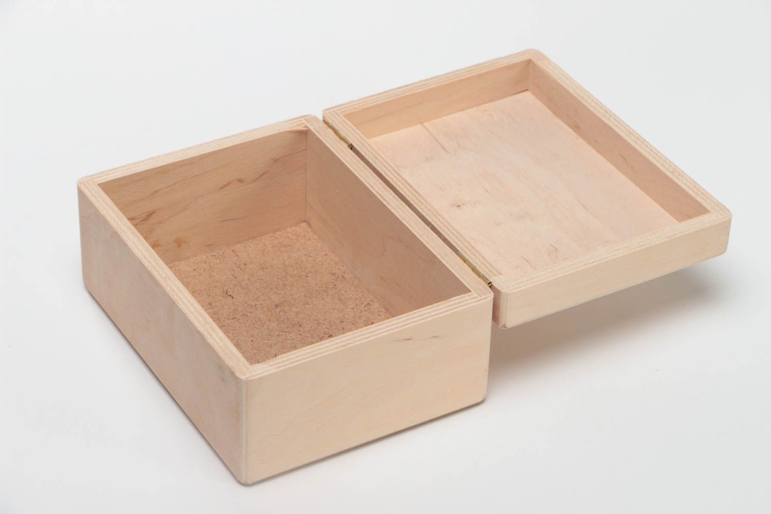 Handmade plywood craft blank for decoupage or painting rectangular jewelry box photo 4