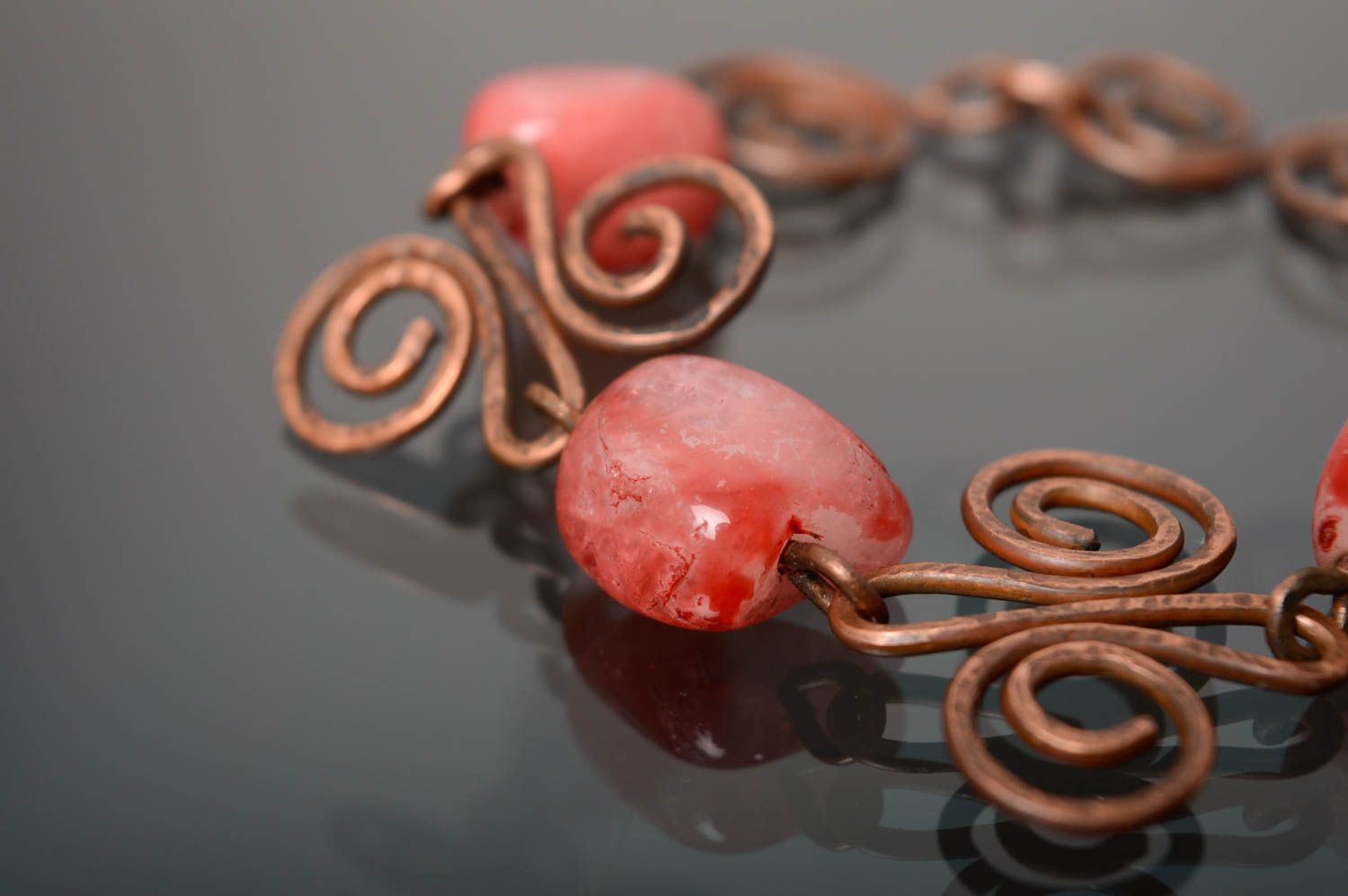 Wire wrap copper bracelet photo 2