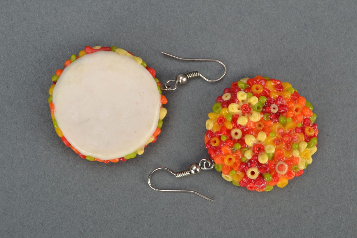Earrings made of polymer clay photo 5