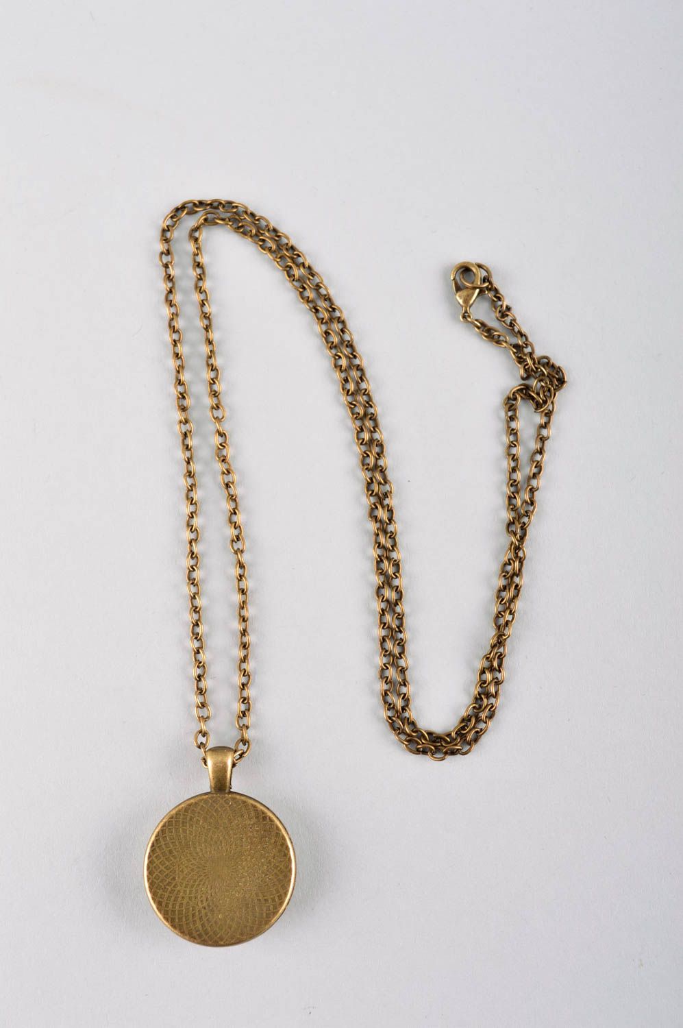 Handmade chain pendant with glass stylish jewelry handmade accessories  photo 4