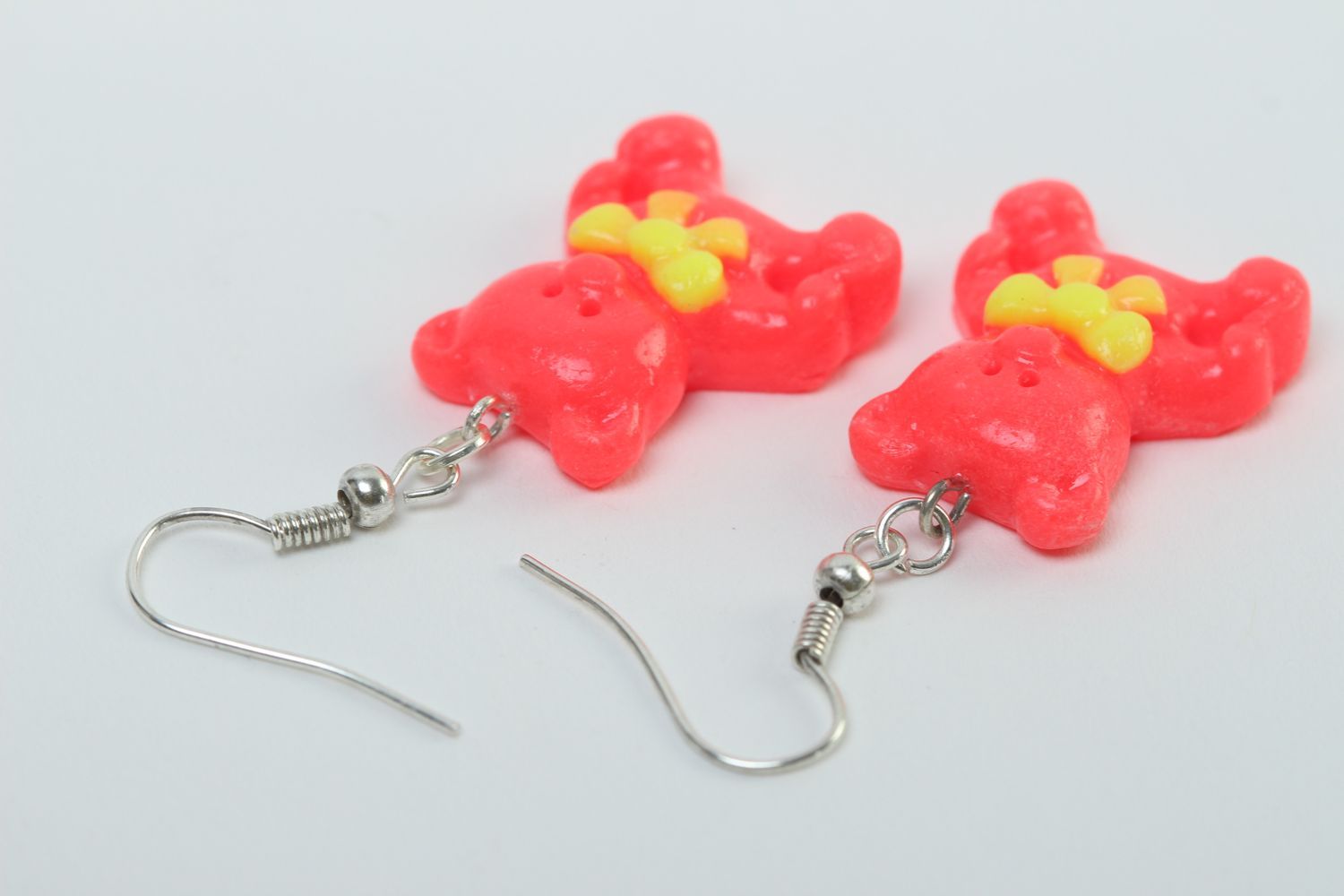 Handmade dangling earrings accessories for kids unusual plastic earrings photo 4