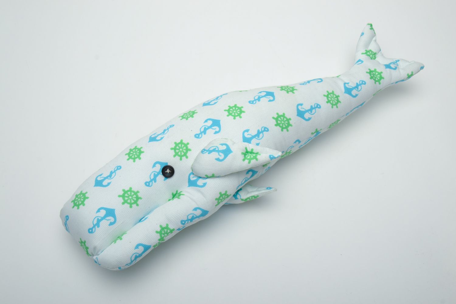 Soft fabric toy whale photo 2