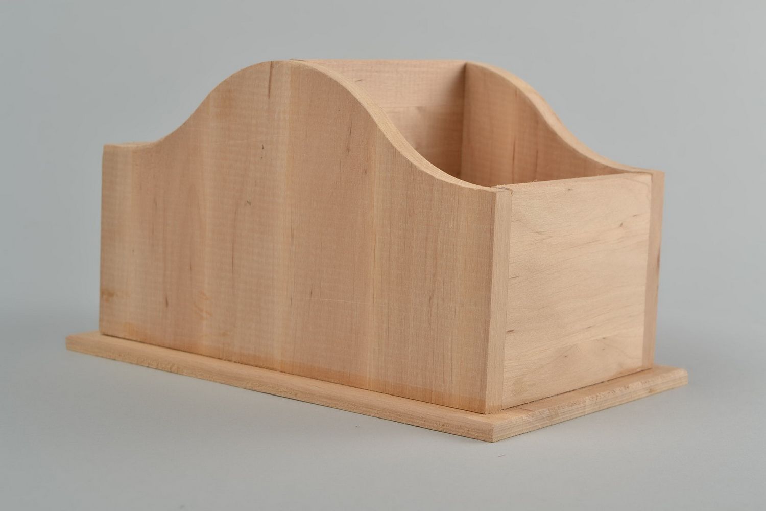 Handmade designer wooden blank holder for stationery or spices DIY photo 5