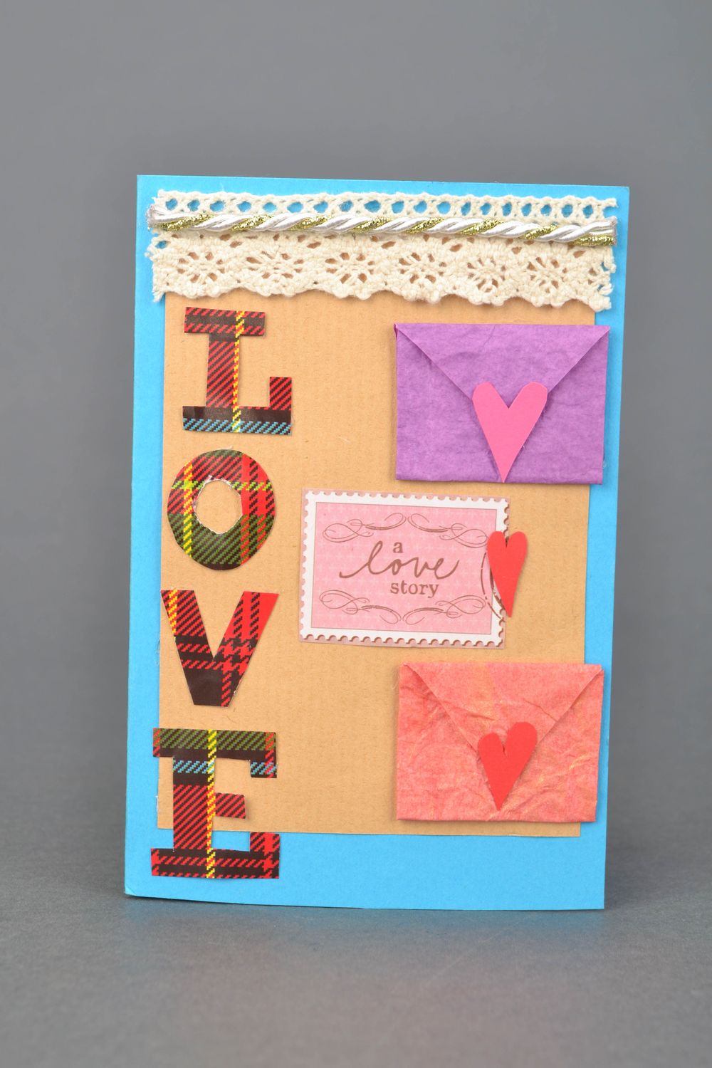Handmade greeting card for St. Valentine's Day photo 3