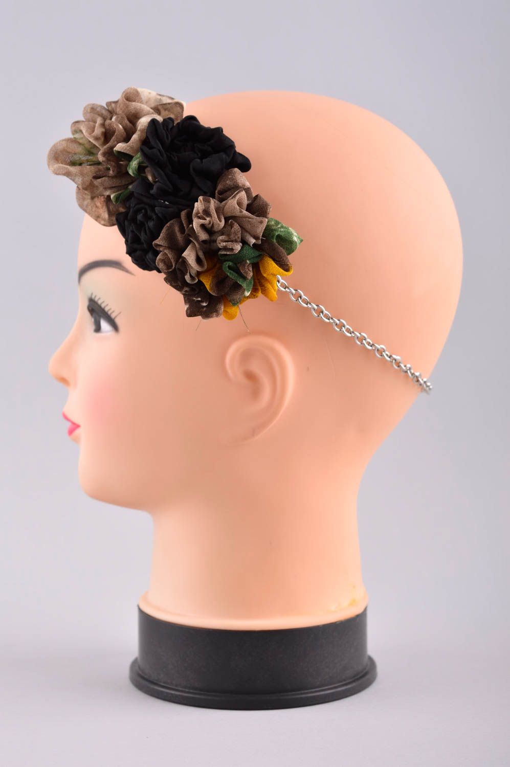 Bandeau cheveux fait main Accessoire femme Cadeau pour femme fleur design rétro photo 3