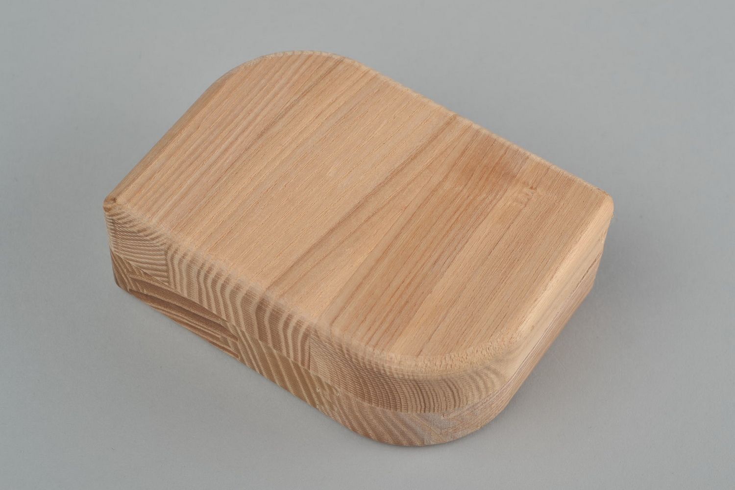 Petite boîte en bois brut écologique de frêne à décorer originale faite main photo 5