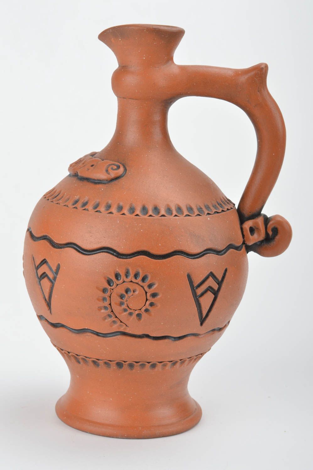 33 oz ceramic terracotta wine decanter pitcher with handle 1,16 lb photo 5
