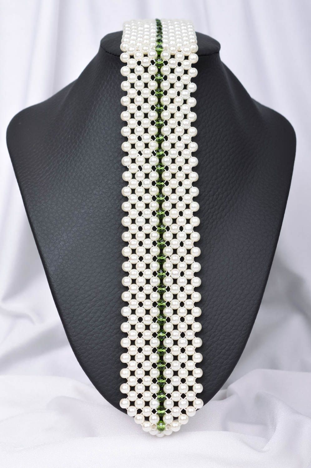 Damen Collier handmade Schmuck Halskette Leder Schmuck Accessoires für Frauen  foto 3