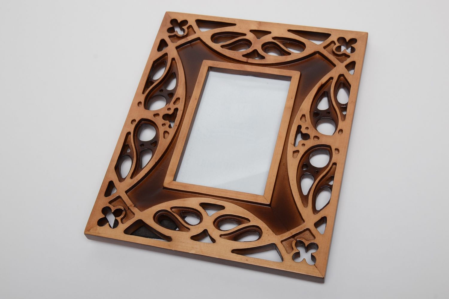 Handmade carved wooden photo frame photo 2
