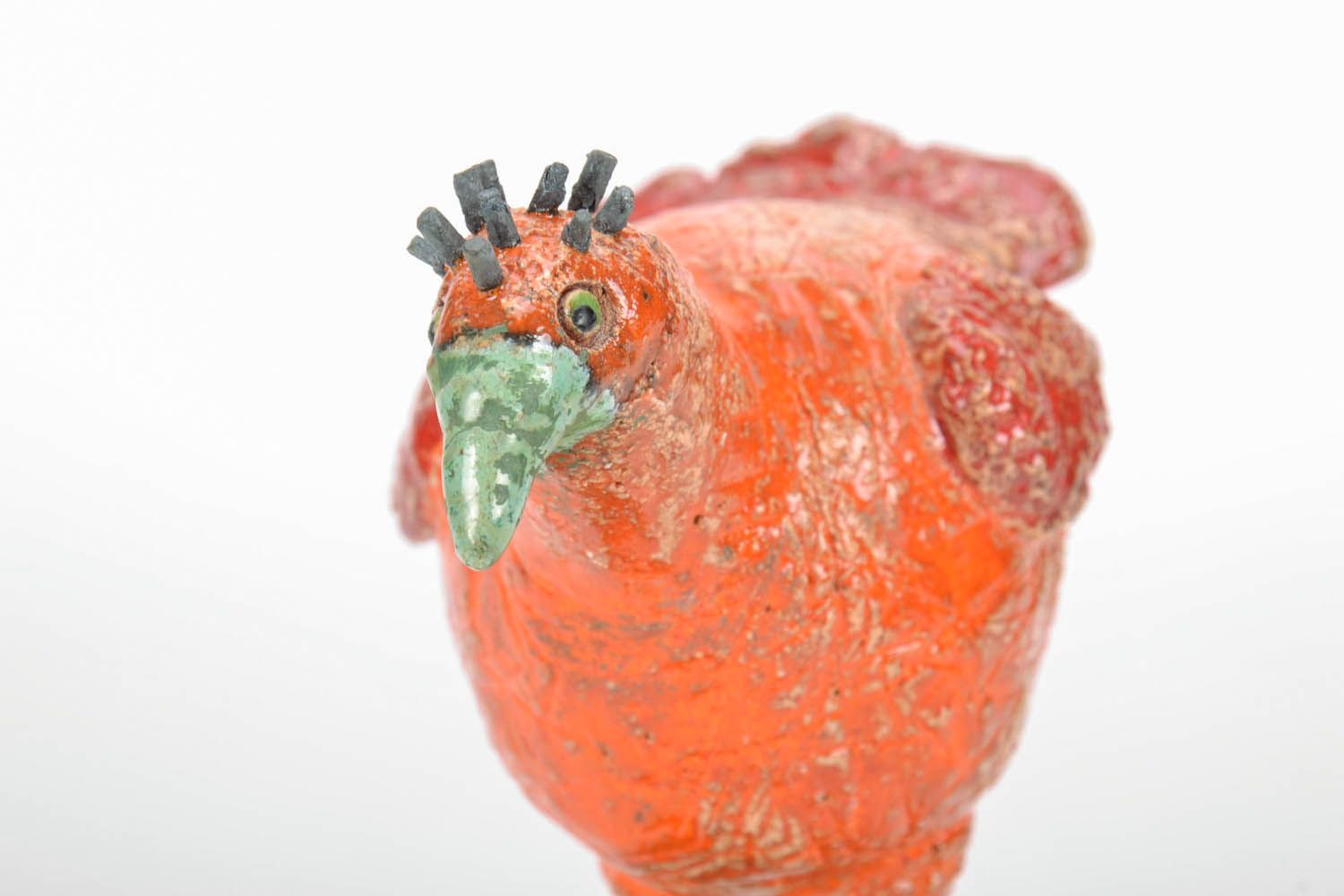 Figurine céramique de poule faite main photo 4