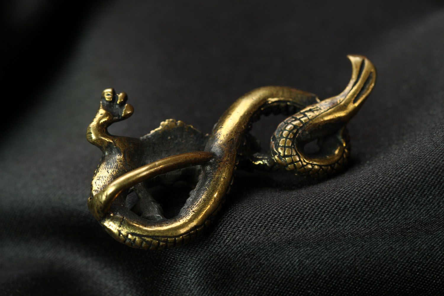 Unusual bronze pendant Dragon photo 3