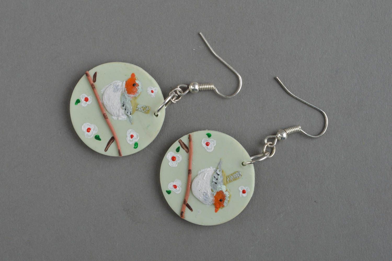 Beautiful handmade polymer clay earrings designer plastic earrings gift ideas photo 1