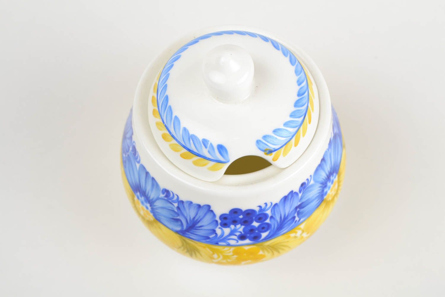 Azucarera de porcelana hecha a mano decoración de interior utensilio de cocina foto 4