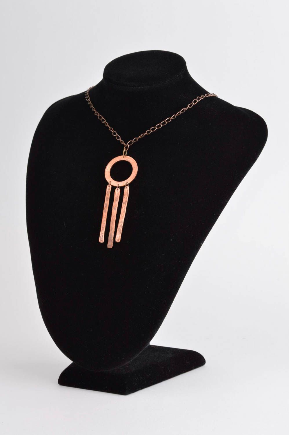Colgante hecho a mano de cobre adorno para el cuello regalo original para mujer foto 1