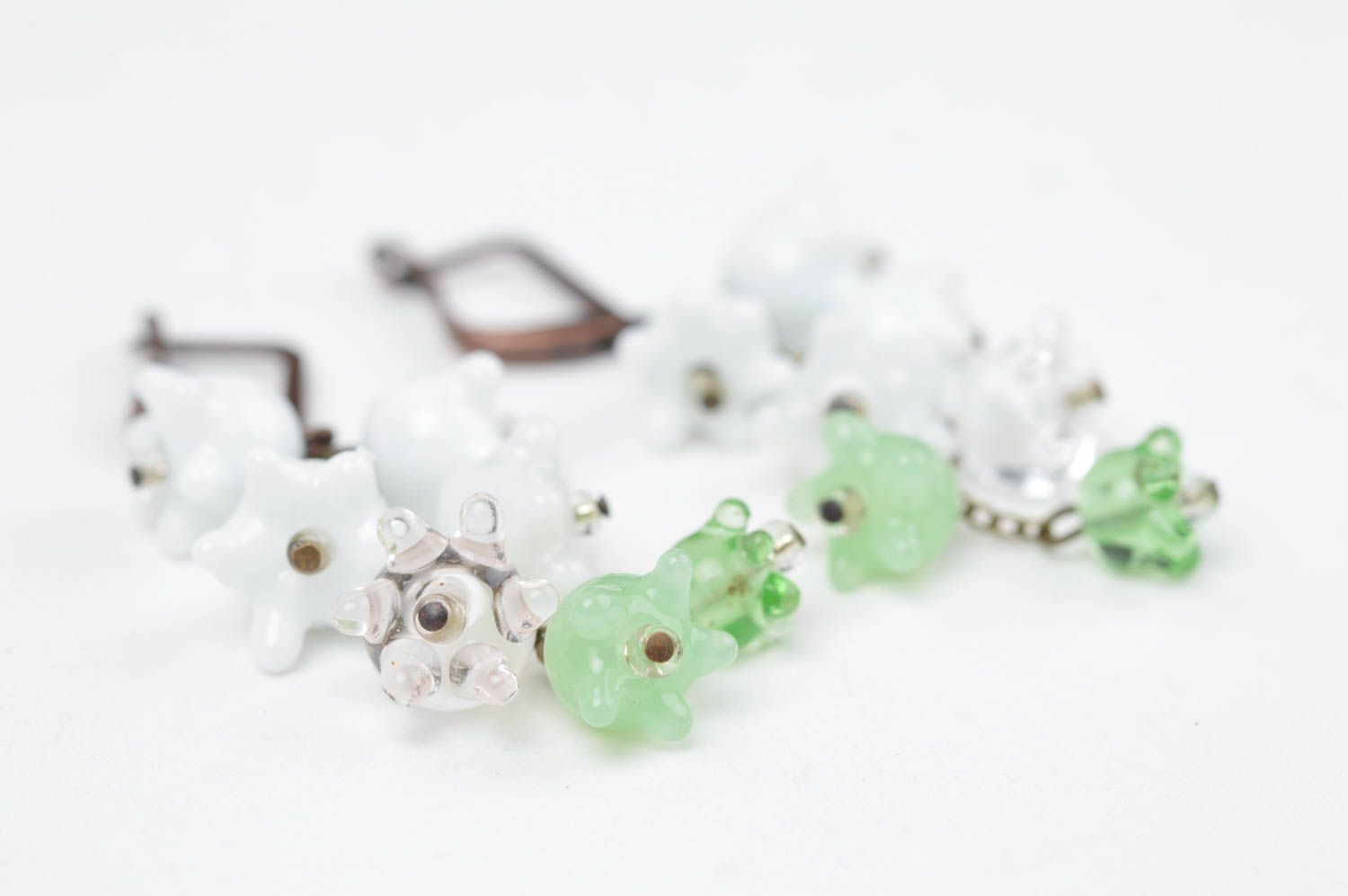 Beautiful handmade glass earrings designer earrings accessories for girls photo 3