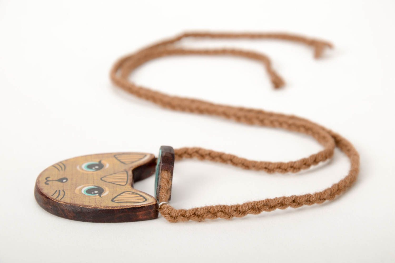 Handmade pendant designer accessory wooden pendant unusual jewelry gift for girl photo 3