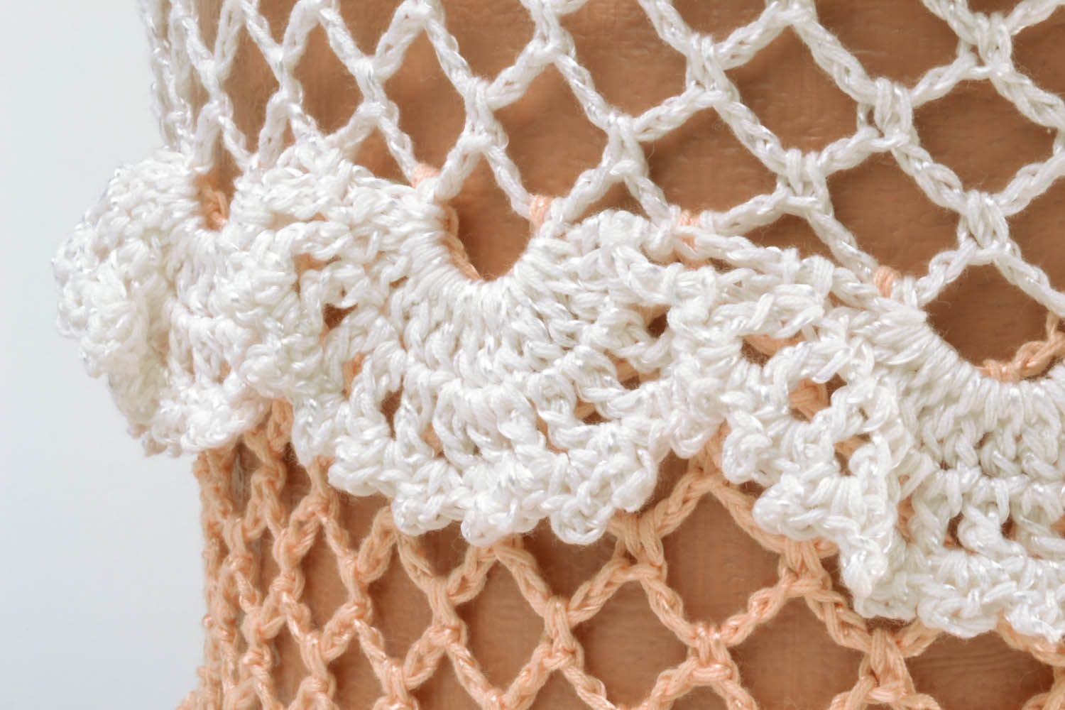 Lace crochet shirt with gradient photo 4