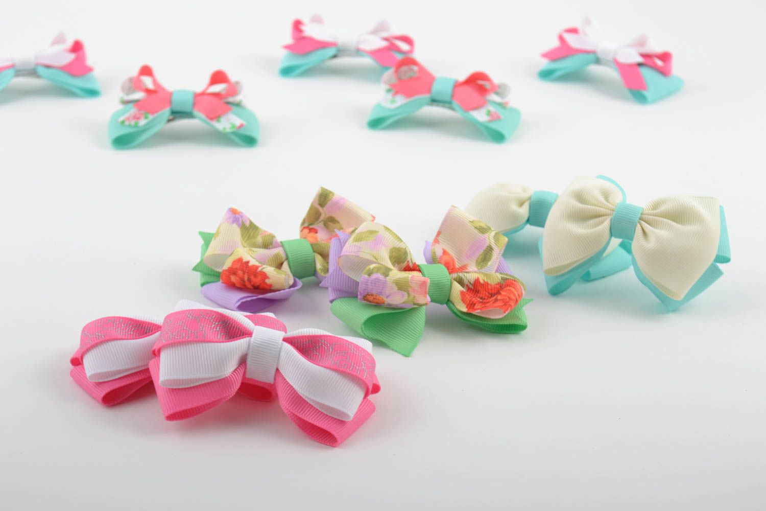 Materials for creative work handmade blank for barrette bow for hair clip photo 1