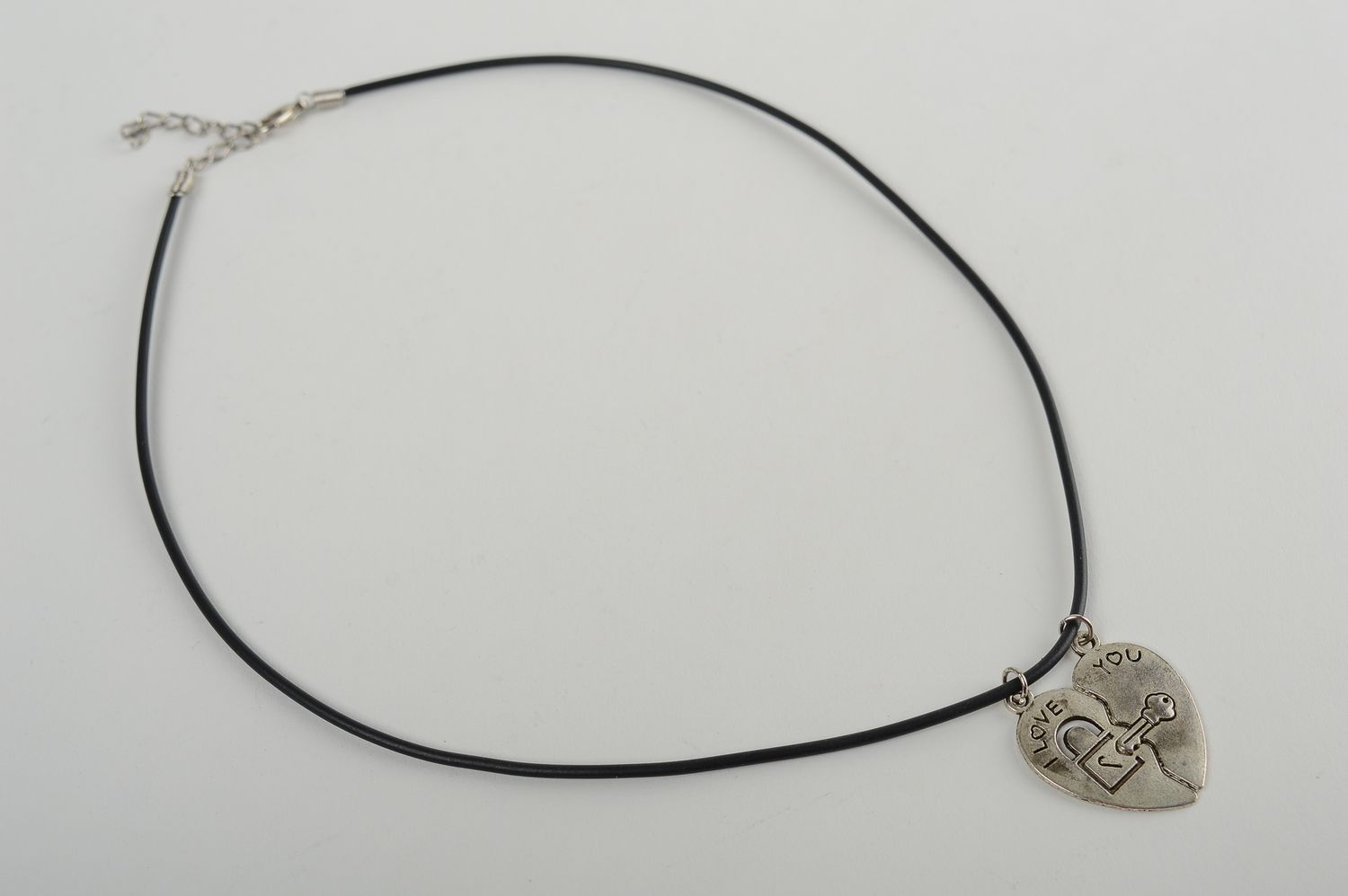 Fashion jewelry handmade pendant metal pendant heart with a cord women gift photo 2