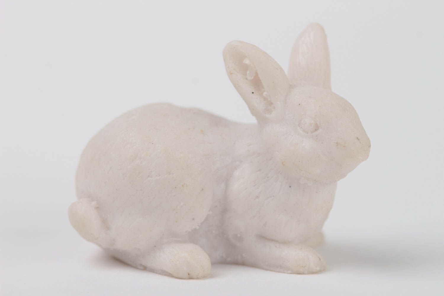 Figurine lapin fait main petite Statuette lapin blanc Objet à décorer photo 2