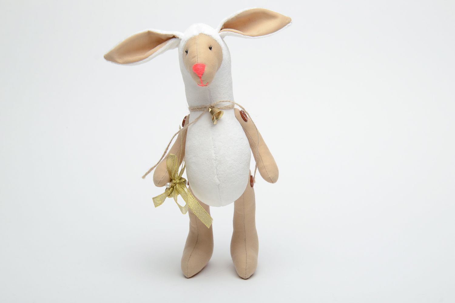 Handmade soft toy White Lamb photo 2