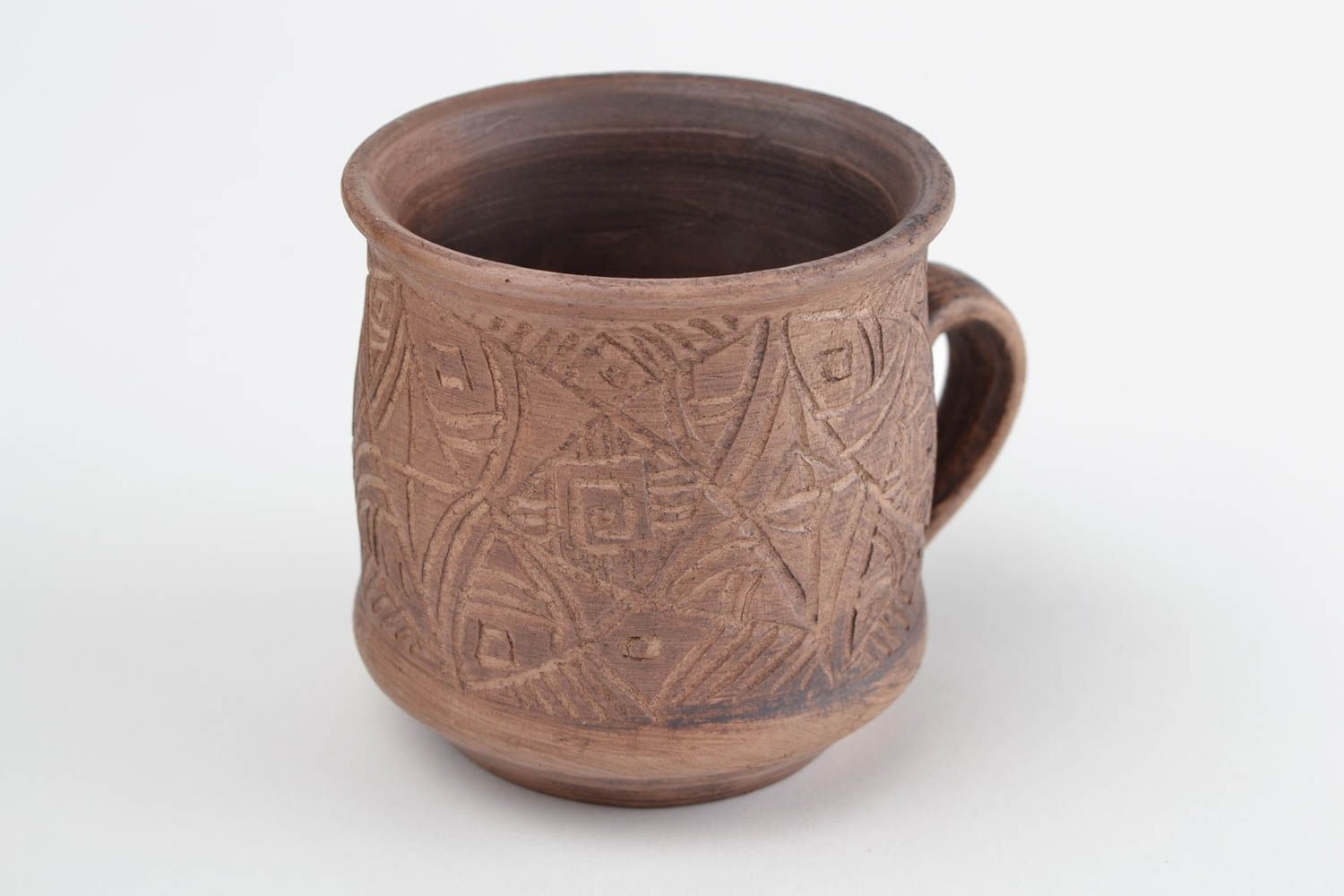 Чашка ручной работы авторская керамическая чашка глиняная посуда 250 мл для чая фото 5