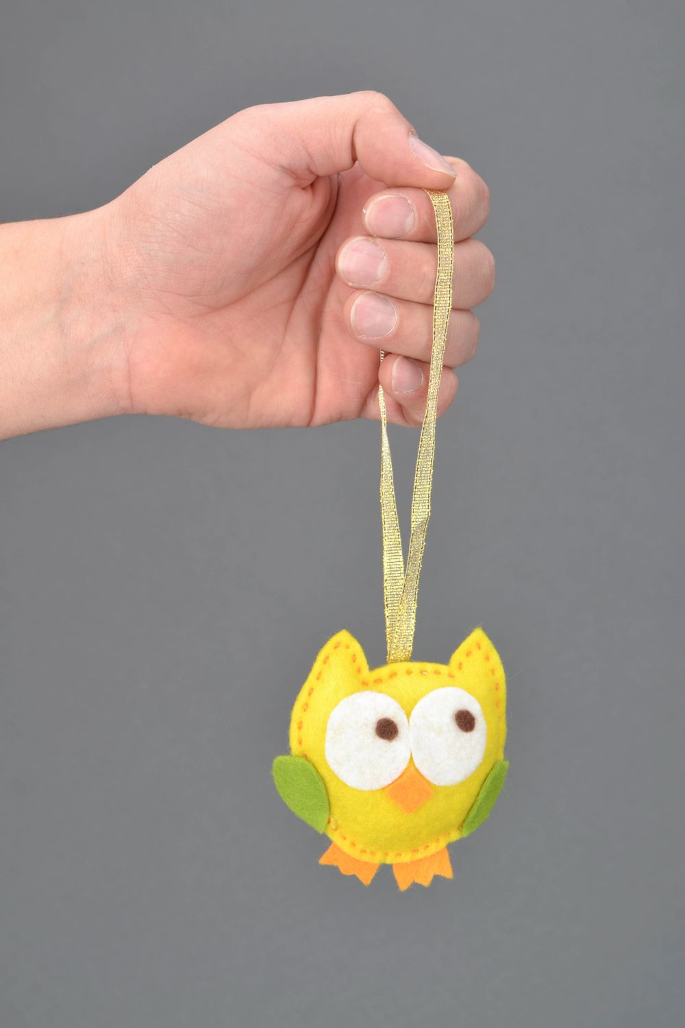 Interior soft toy made of felt Owl photo 1