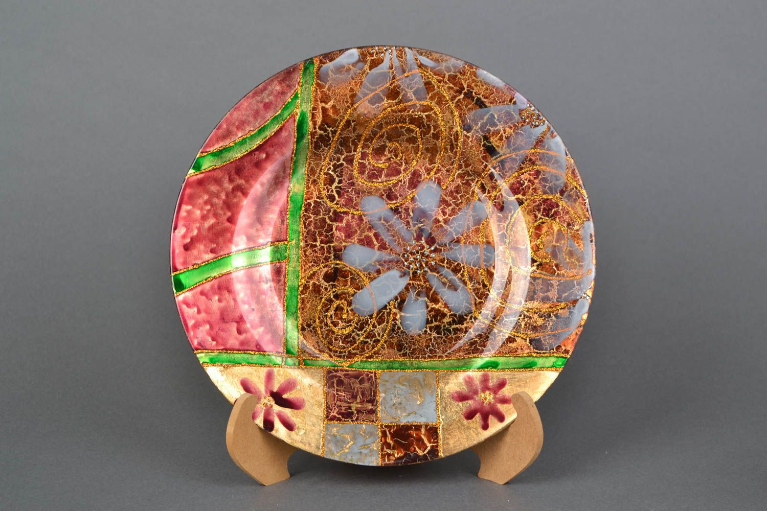 Керамическая декоративная тарелка на стену  фото 1