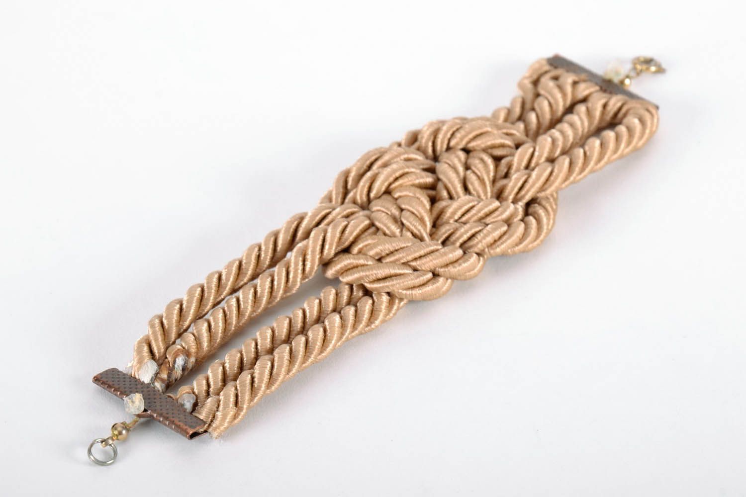 Bracelet large en cordon fait main photo 2