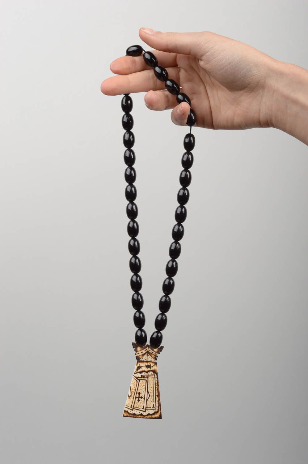 Handmade rosary bone rosary designer accessory unusual gift accessory for men photo 5