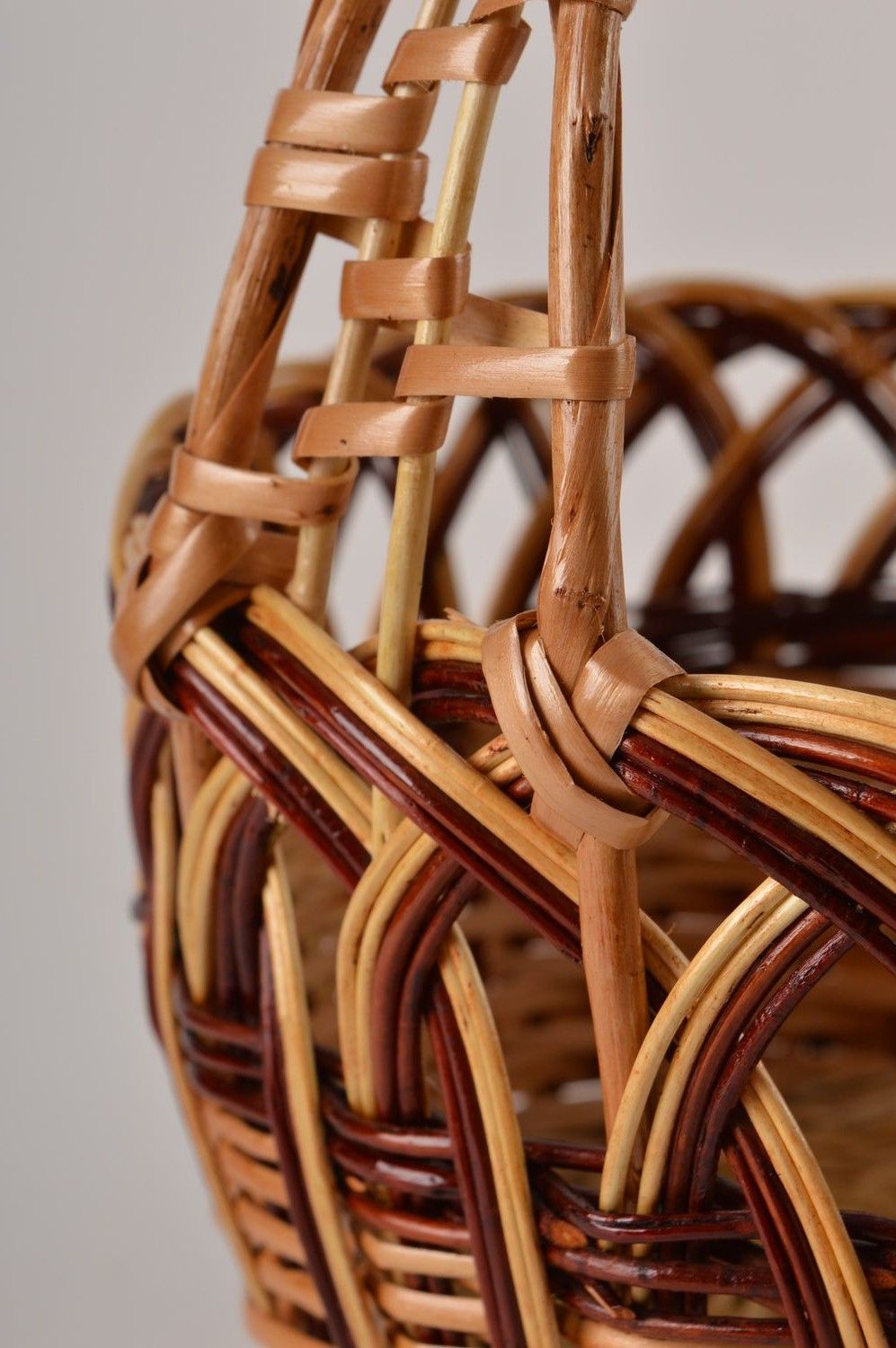 Unusual handmade woven basket Easter basket design interior decorating photo 6