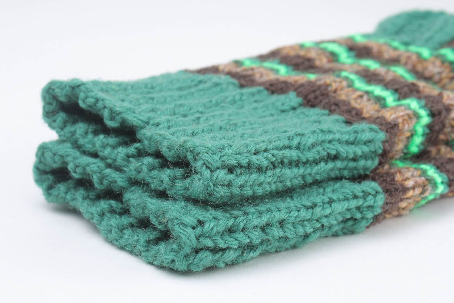Knitted wool socks photo 2