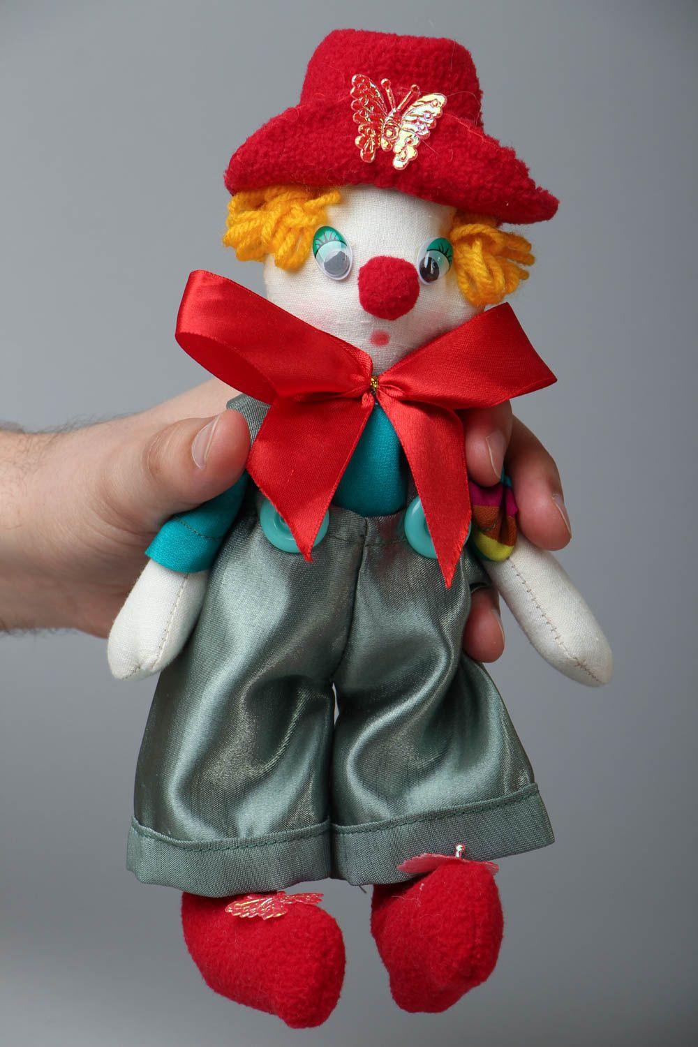 Handmade soft toy Clown photo 4