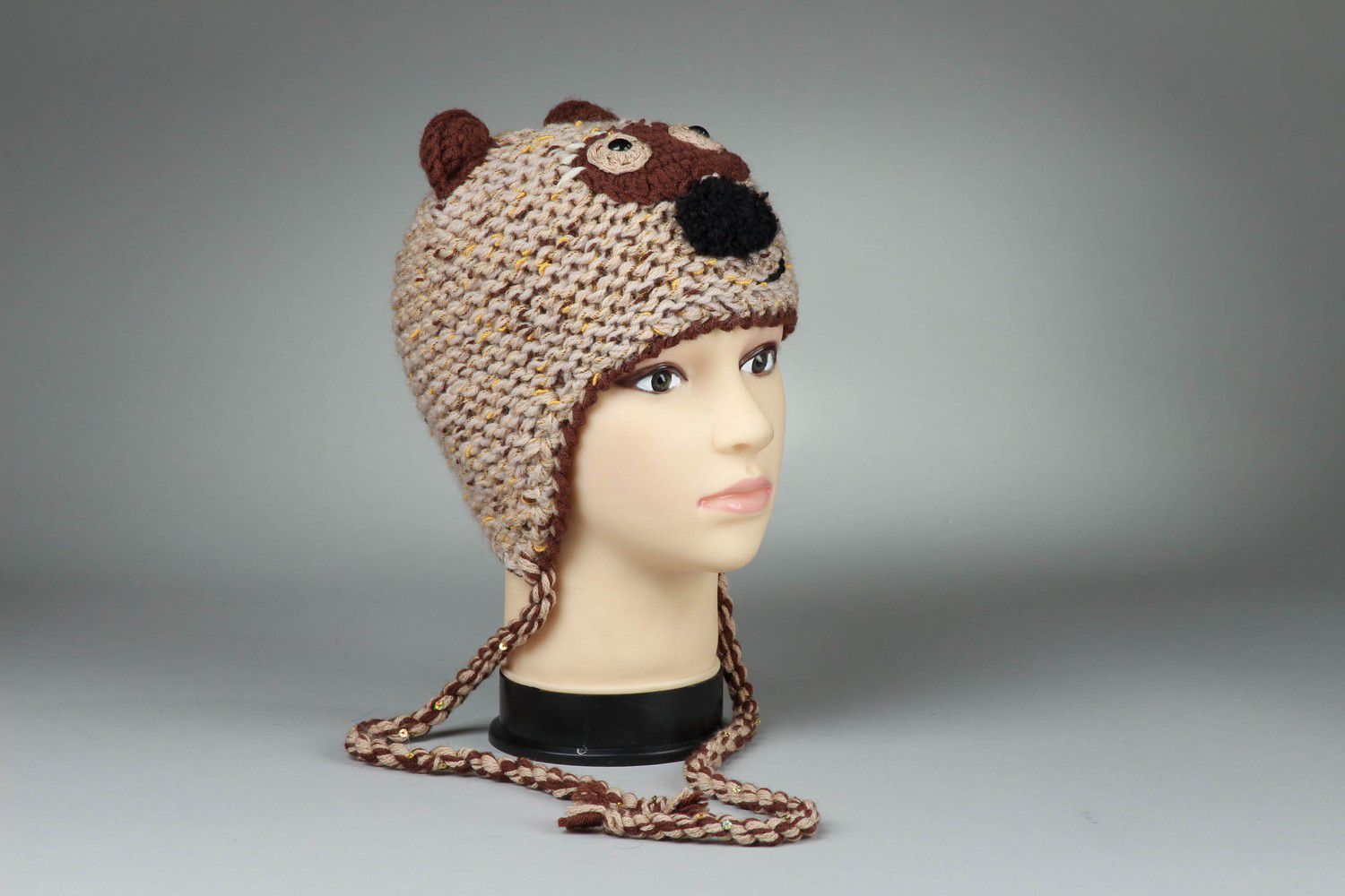 Knitted hat Winnie the Pooh photo 1