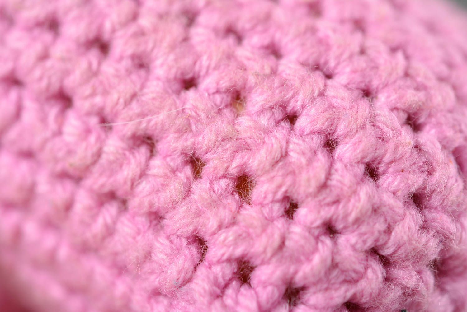 Doudou cochon rose Jouet hochet fait main tricoté en coton Cadeau pour enfant photo 5