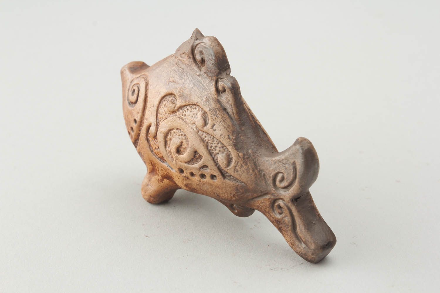 Ceramic tin whistle in the form of fish photo 3