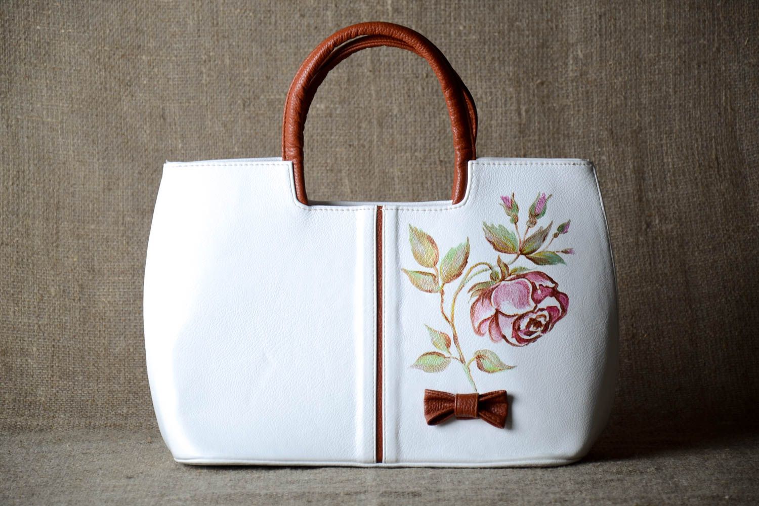 Handmade purse leather handbag leatherette pendant summer accessories for women photo 1