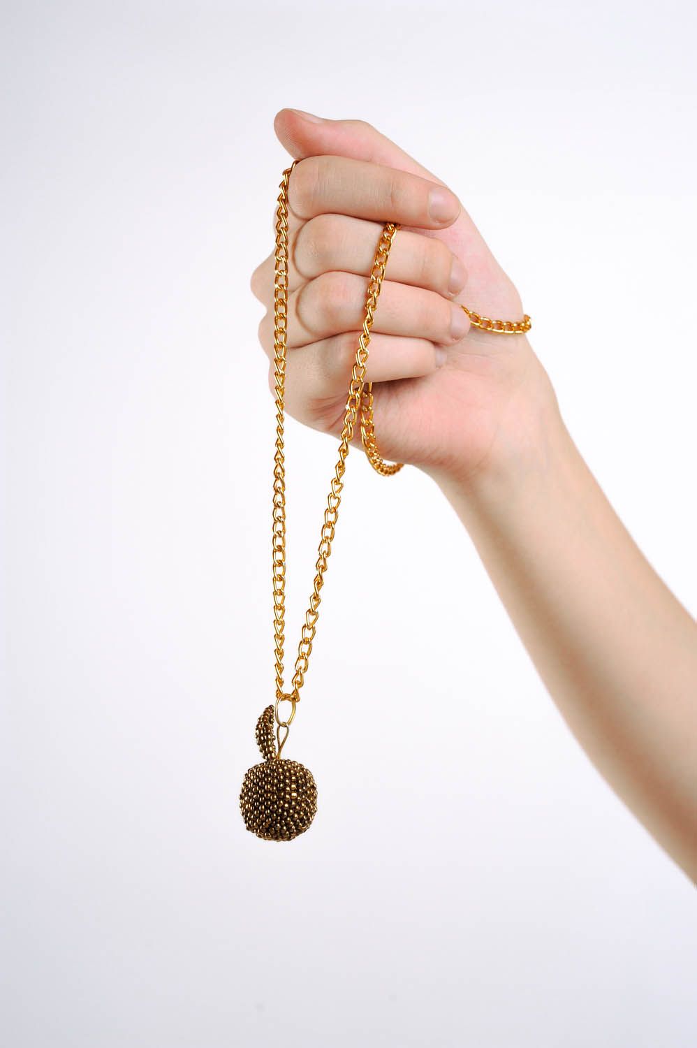 Ciondolo in perline fatto a mano pendente originale accessorio da donna
 foto 6
