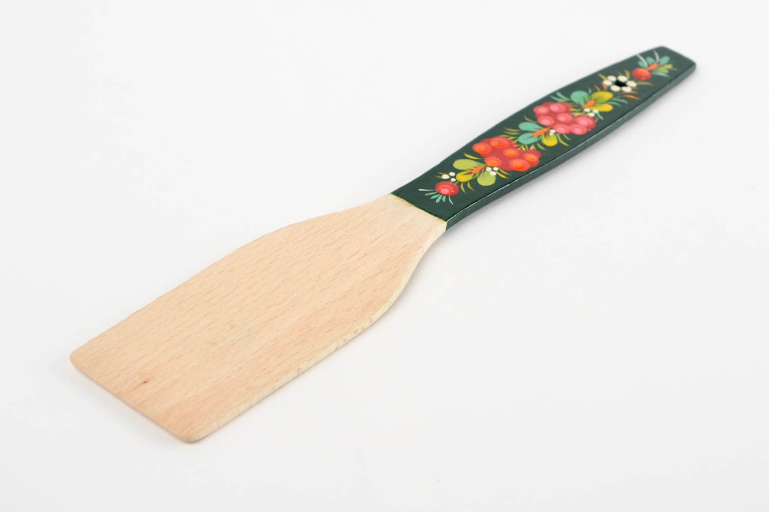 Handmade designer wooden spatula painted kitchen utensils ware in ethnic style photo 4
