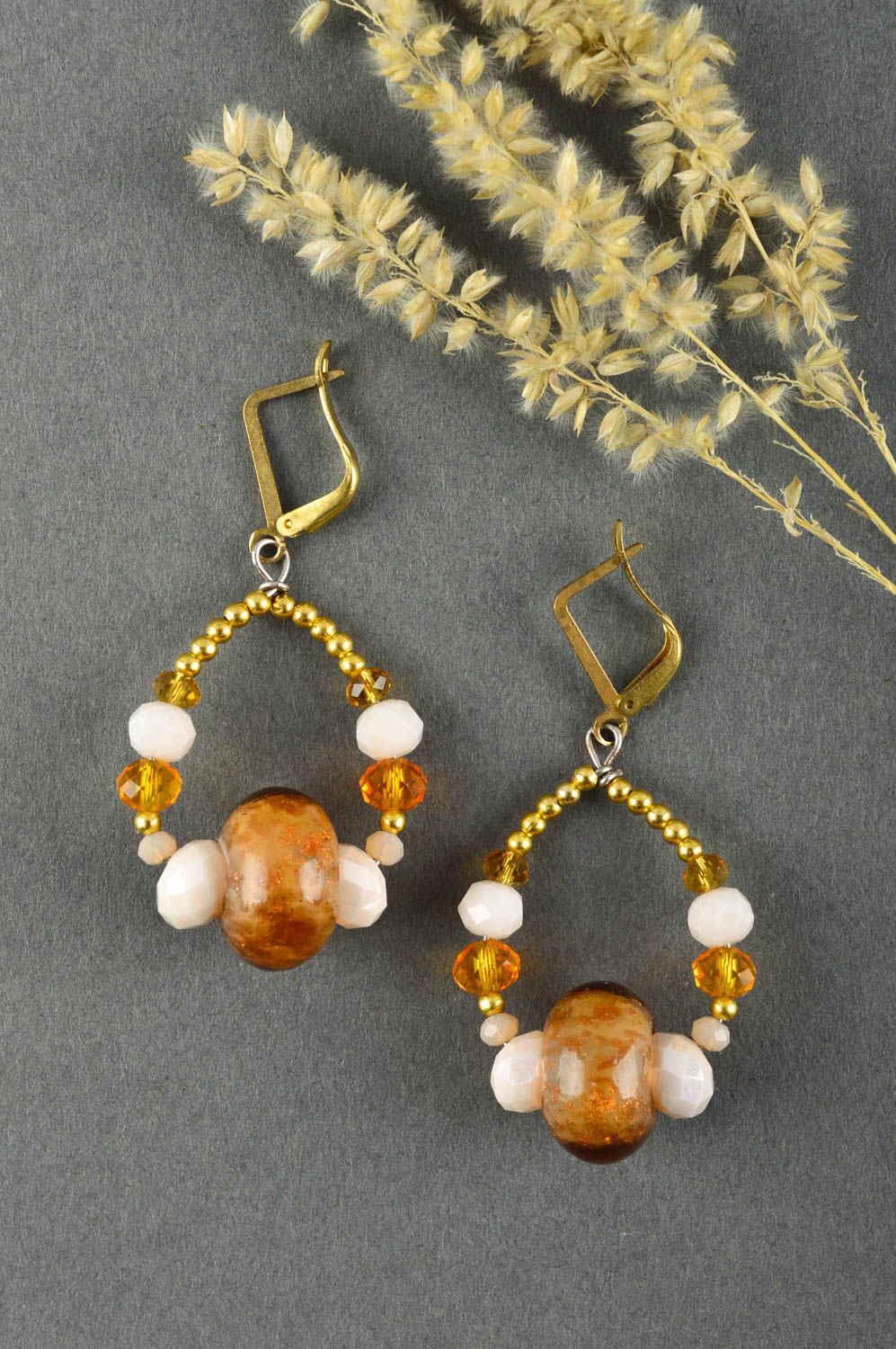 Glas Ohrringe handgefertigt hochwertiger Modeschmuck Accessoires für Frauen foto 1