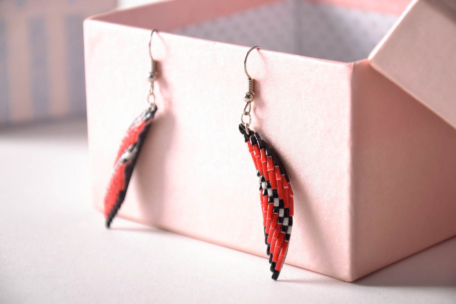 Polymer clay earrings in ethnic style photo 3