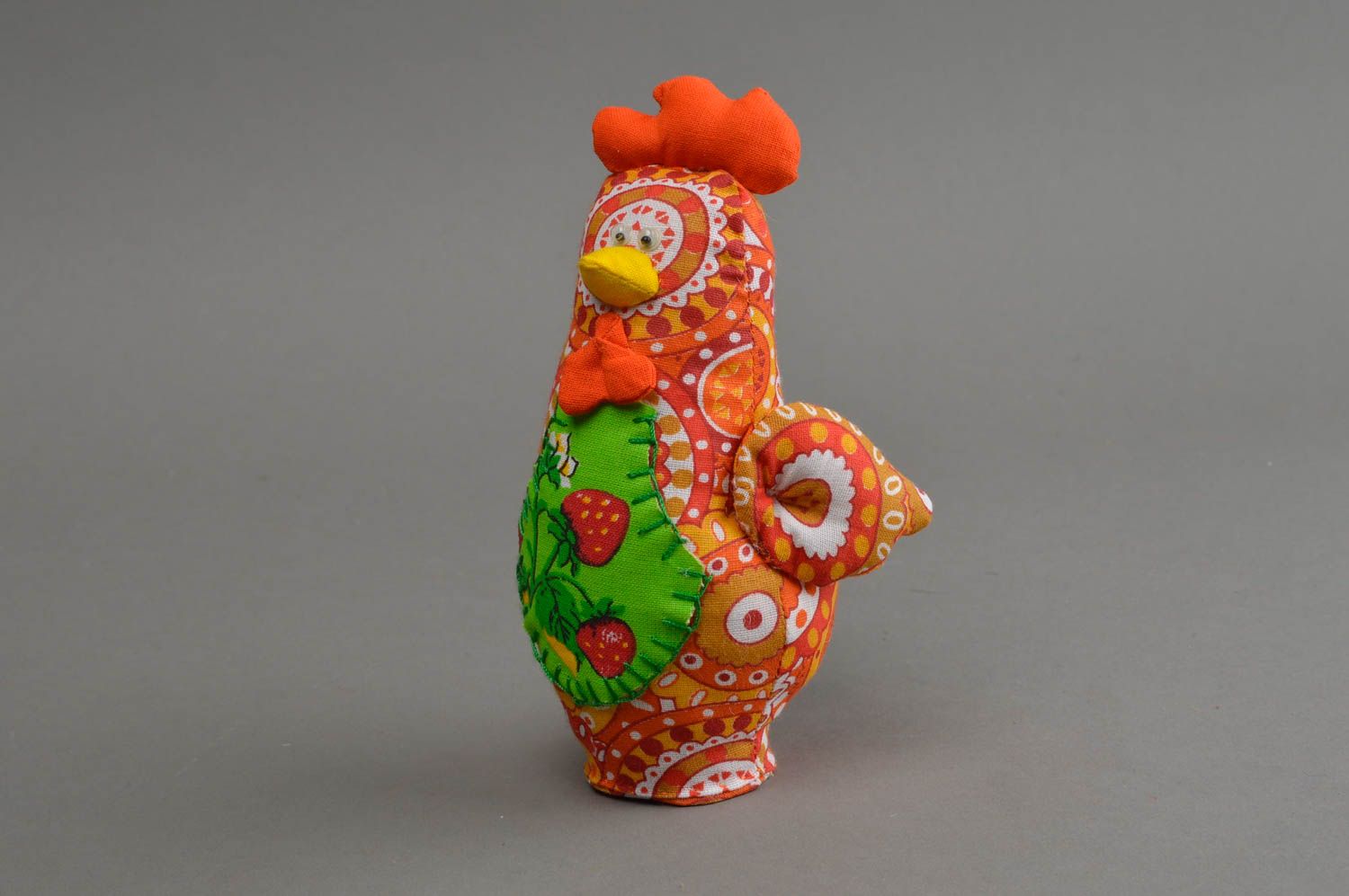Peluche artesanal con forma de gallo juguete de niño regalo original    foto 2