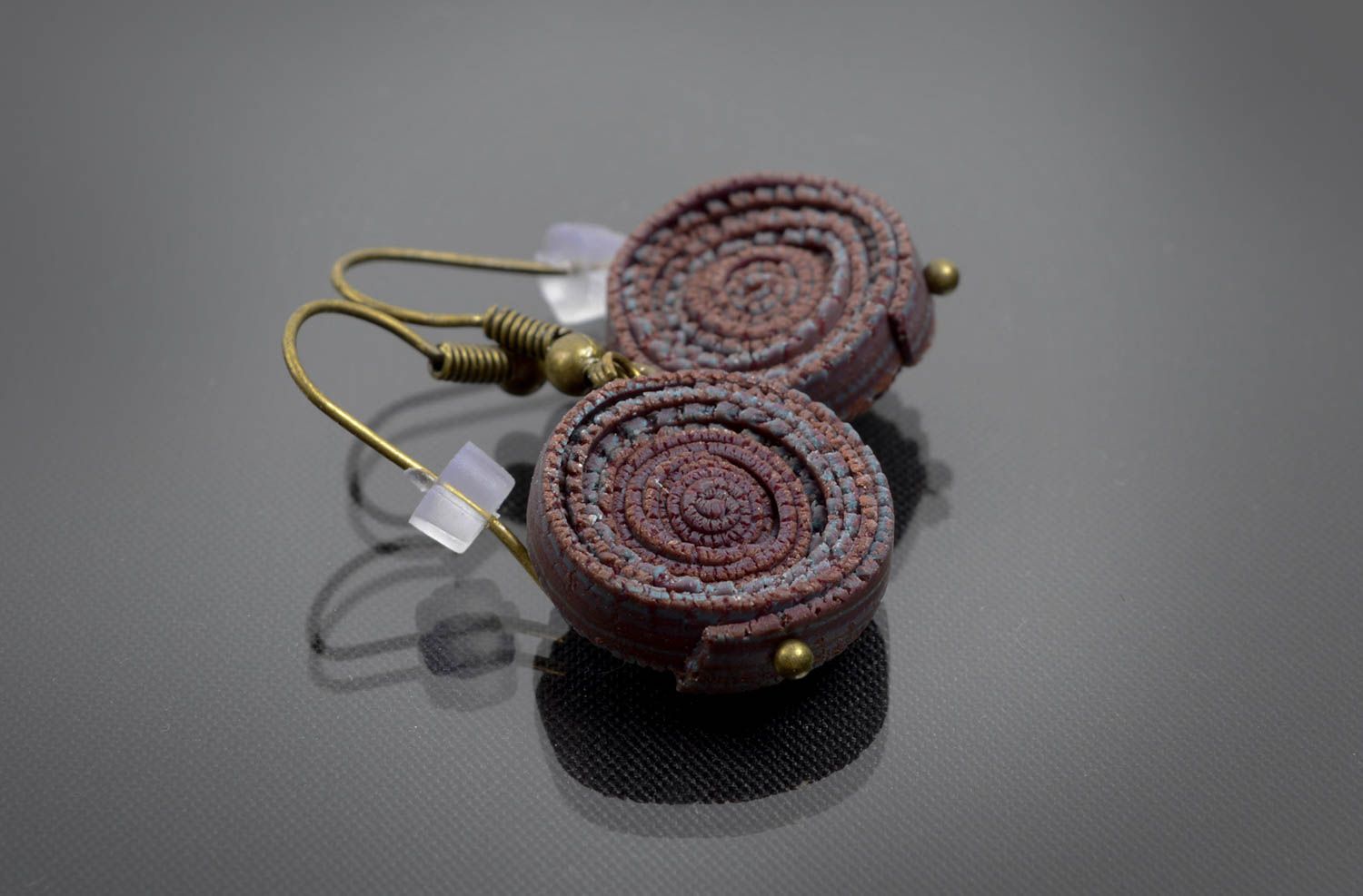 Plastic earrings flower earrings molded earrings with charms handmade jewelry photo 5