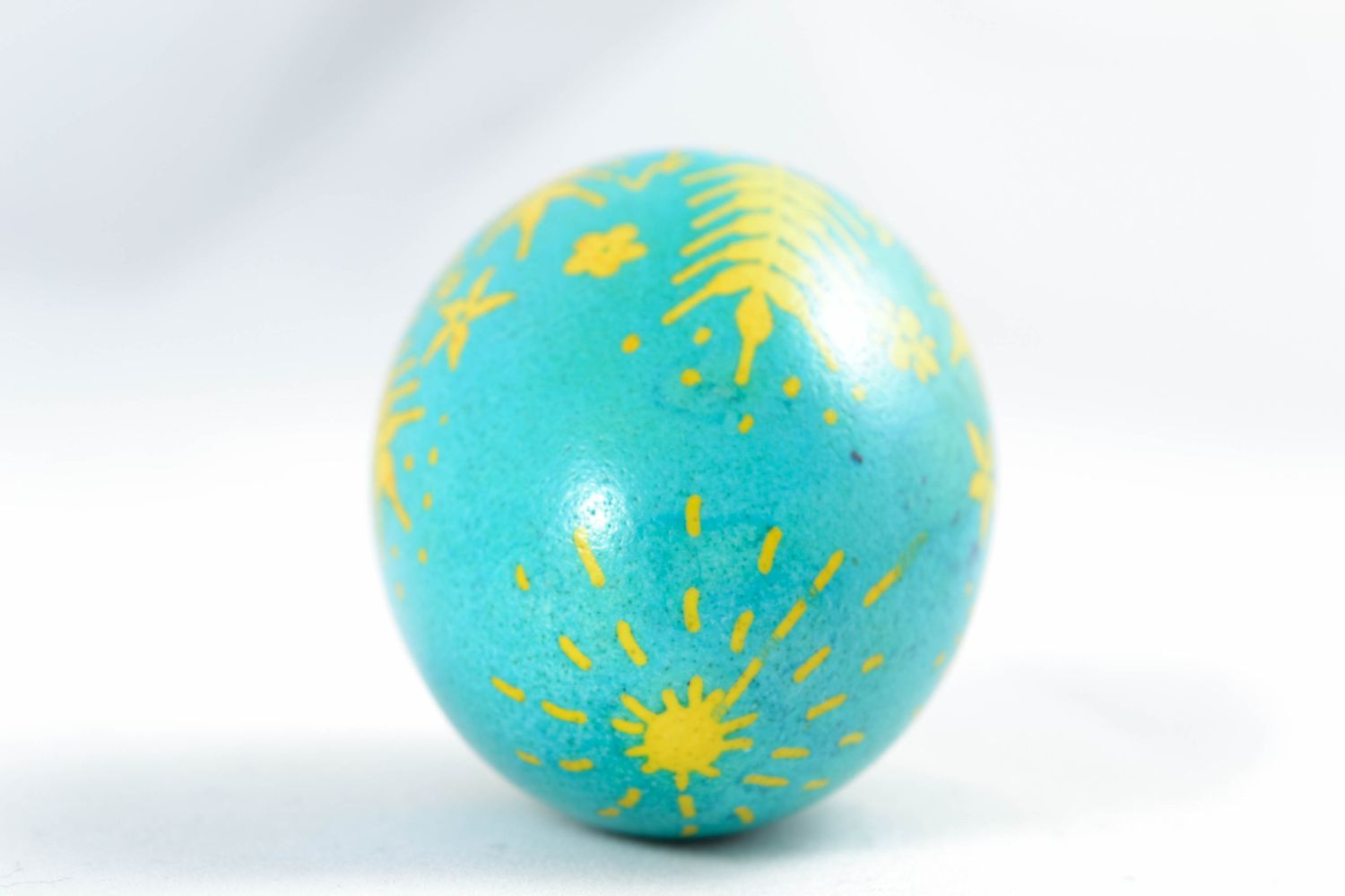 Пасхальное яйцо желто-голубое фото 5