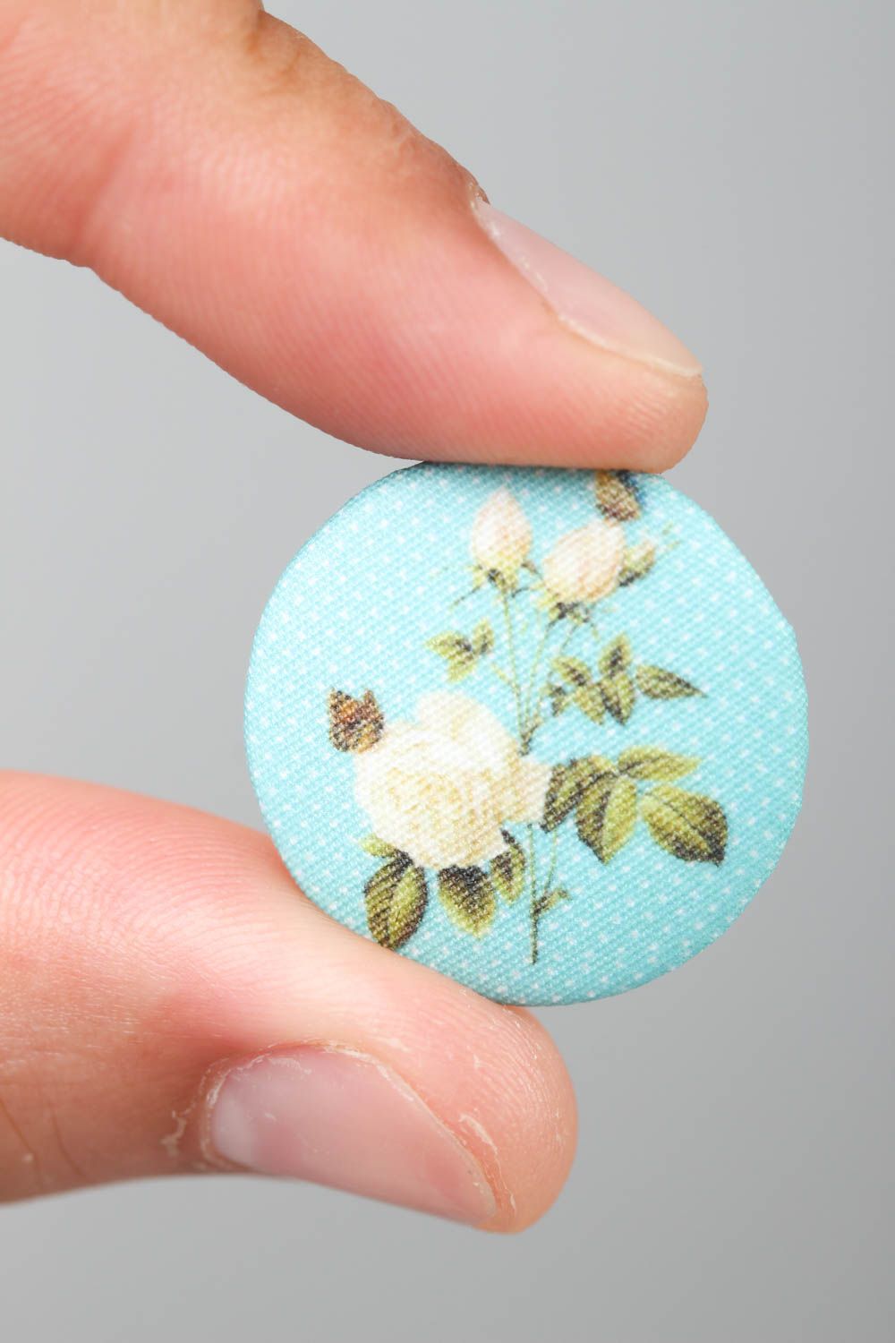 Handmade unusual blue button elegant vintage button stylish fittings for clothes photo 5