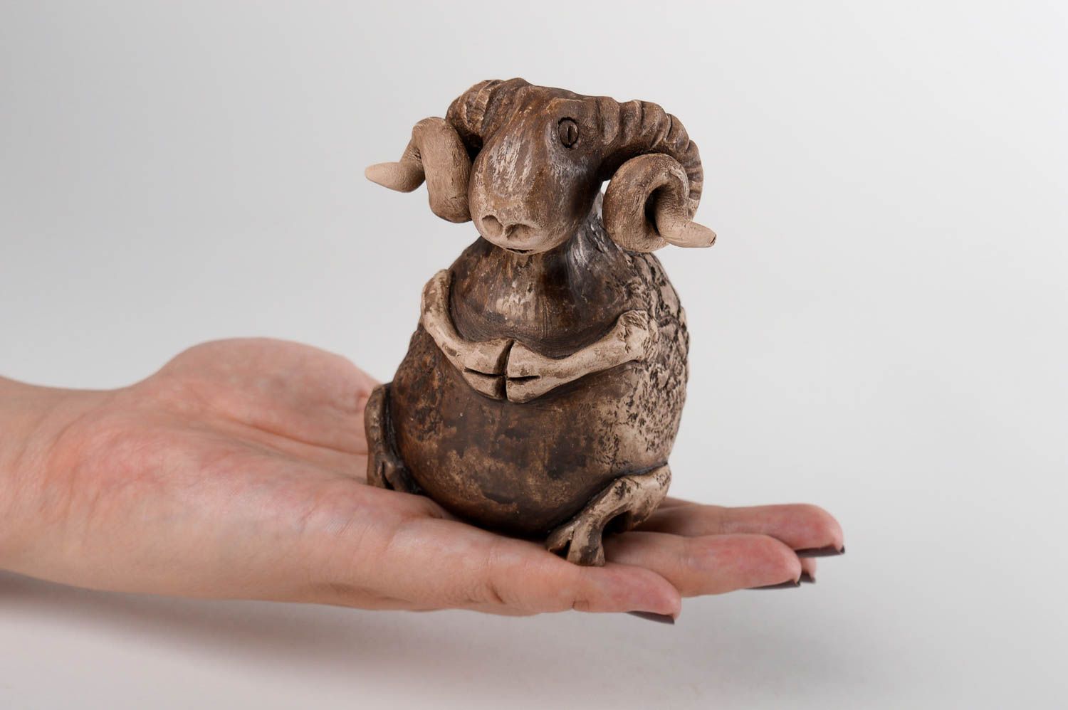 Keramik Schaf handgemachte kleine Pfeife originelles Lernspielzeug für Kinder foto 5