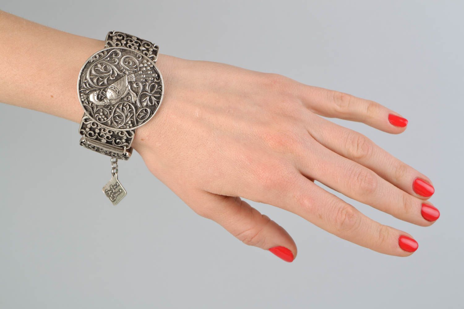Damen Armband aus Metall Pfau foto 2