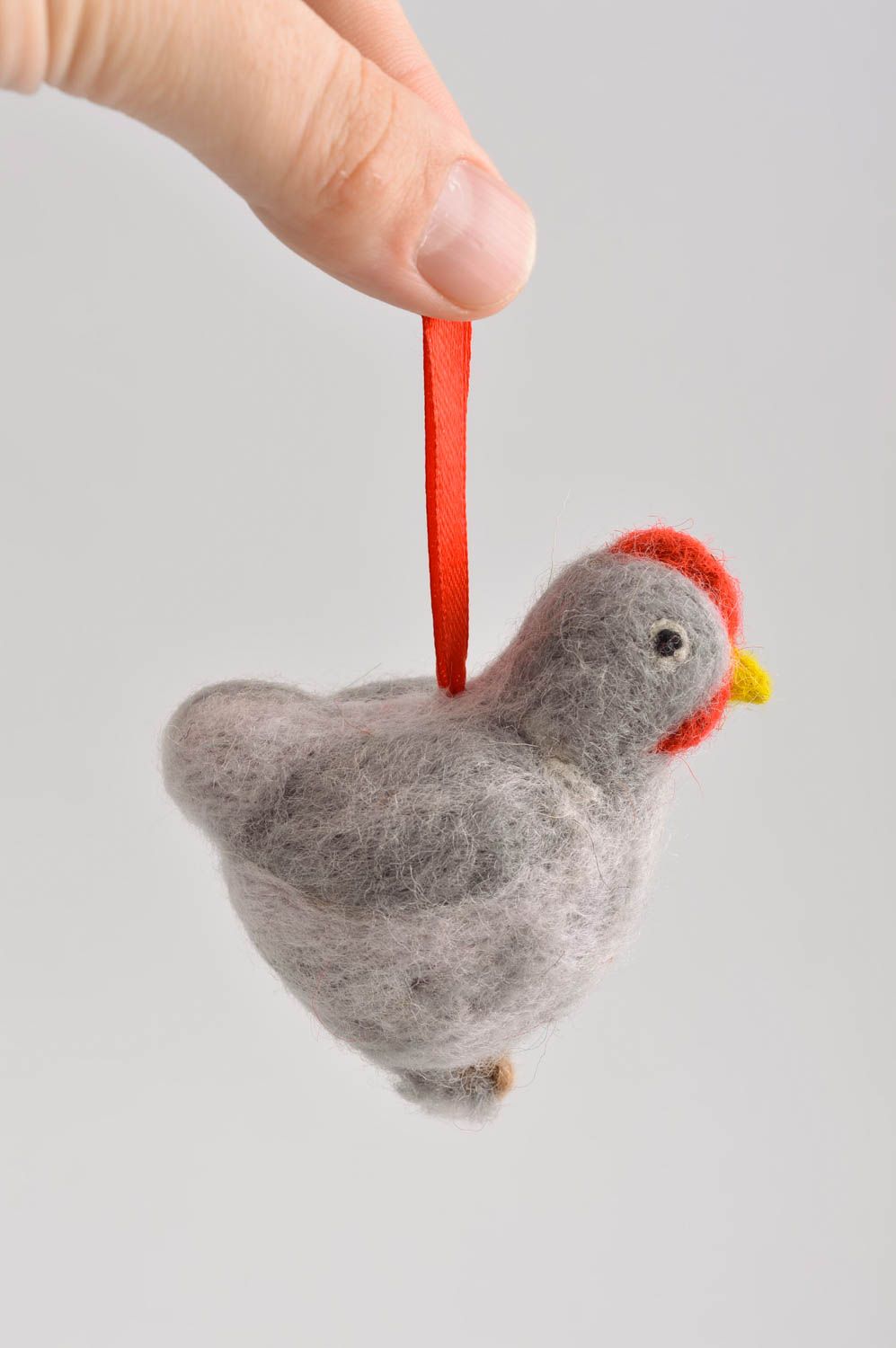 Kleines Kuscheltier Huhn handmade Spielzeug aus Wolle Geschenk für Kinder foto 4