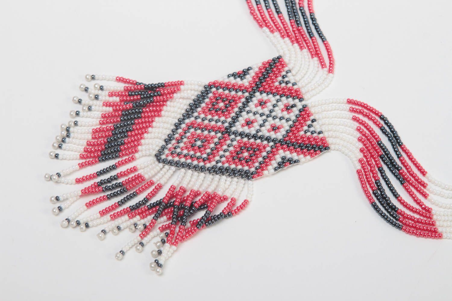 Handmade Ethno Kette Schmuck aus Rocailles Damen Collier lange Halskette toll foto 4